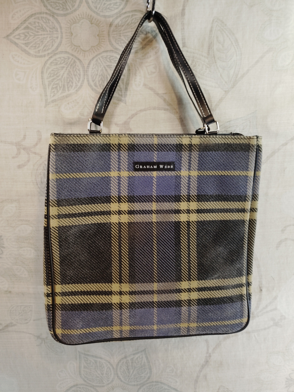 Graham Webb Blue & Yellow Plaid Tote